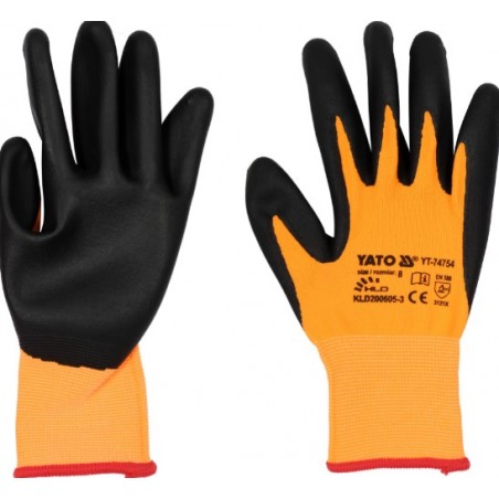 YT-74754 YATO Manusi de protectie din nylon cu nitril, marime 8
