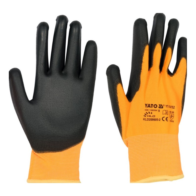 YT-74752 YATO Manusi protectie, din poliester cu poliuretan, marime 9