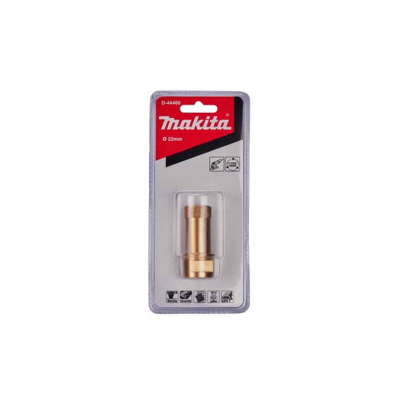 D-44460 MAKITA Carota diamantata, diametru 22 mm, ax prindere M14 x 2