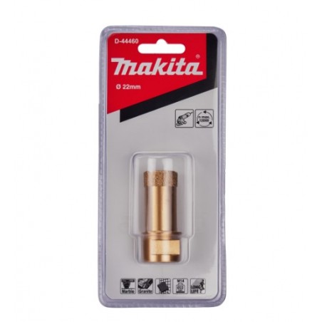 D-44460 MAKITA Carota diamantata, diametru 22 mm, ax prindere M14 x 2