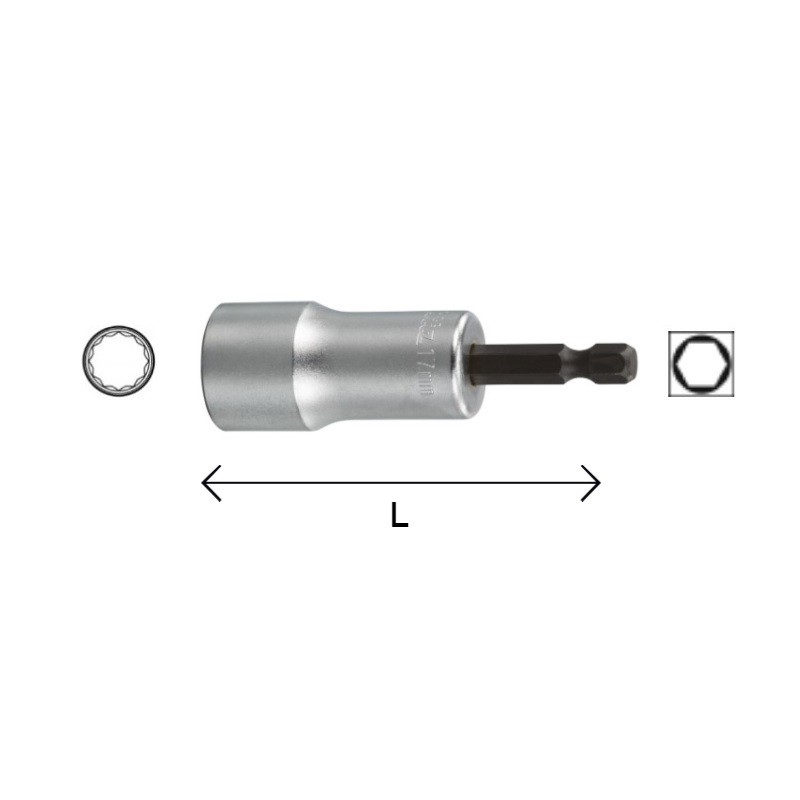 B-52560 MAKITA Cheie tubulara bihexagonala 10mm,hexagon 1/4",700 mm