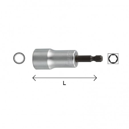 B-52560 MAKITA Cheie tubulara bihexagonala 10mm,hexagon 1/4",700 mm