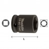 B-39992 MAKITA Cheie tubulara hexagonala 17mm,patrat 3/8",lungime 30mm