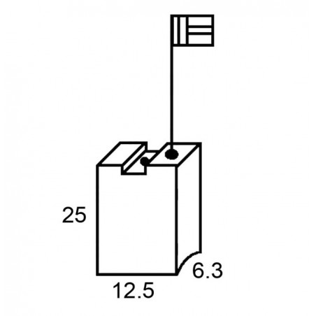 1617014138 BOSCH Perii colectoare carbune, pentru ciocan rotopercutor