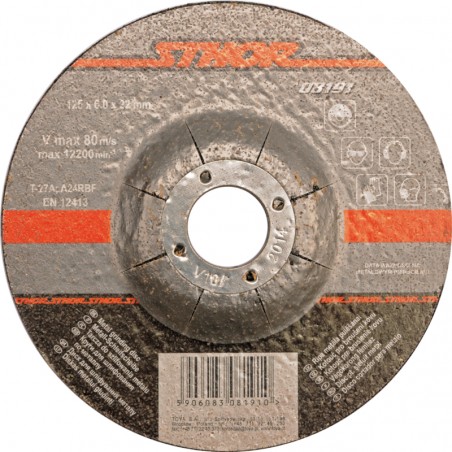 08190 STHOR Disc pentru slefuit metale 115x22.2x6mm