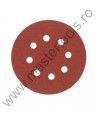 08576 VOREL Set 5 discuri abrazive cu 8 gauri pentru slefuit P60, 125mm