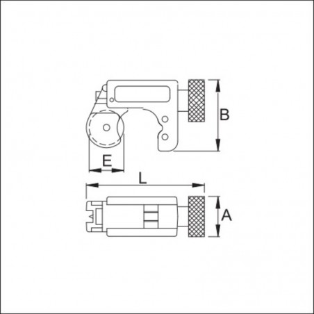 626181 UNIOR Dispozitiv aluminiu, de taiat teava, diametrul 16 mm.