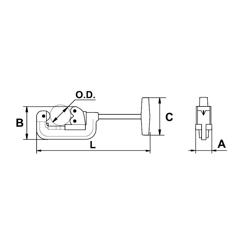 63172 EGAMASTER Dispozitiv de taiat tevi otel, diametrul 1/8" - 2"