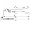 608690 UNIOR Cleste reglabil caneluri, lungime 180 mm, diametrul 25 mm
