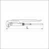 601481 UNIOR Cleste 90, model suedez, lungime 325 mm, deschidere 1"