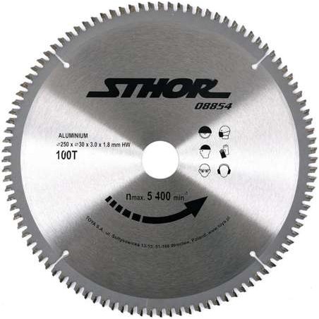08854 STHOR Panza fierastrau circular aluminiu 250x30x1.8 mm, 100 T