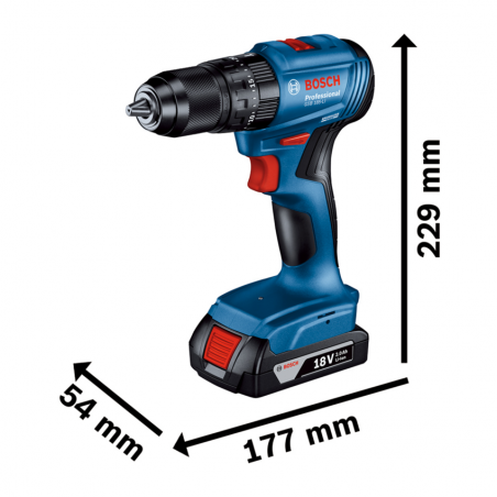 06019K3100 BOSCH Masina de gaurit cu percutie cu 2 x Li-Ion 18V 2Ah