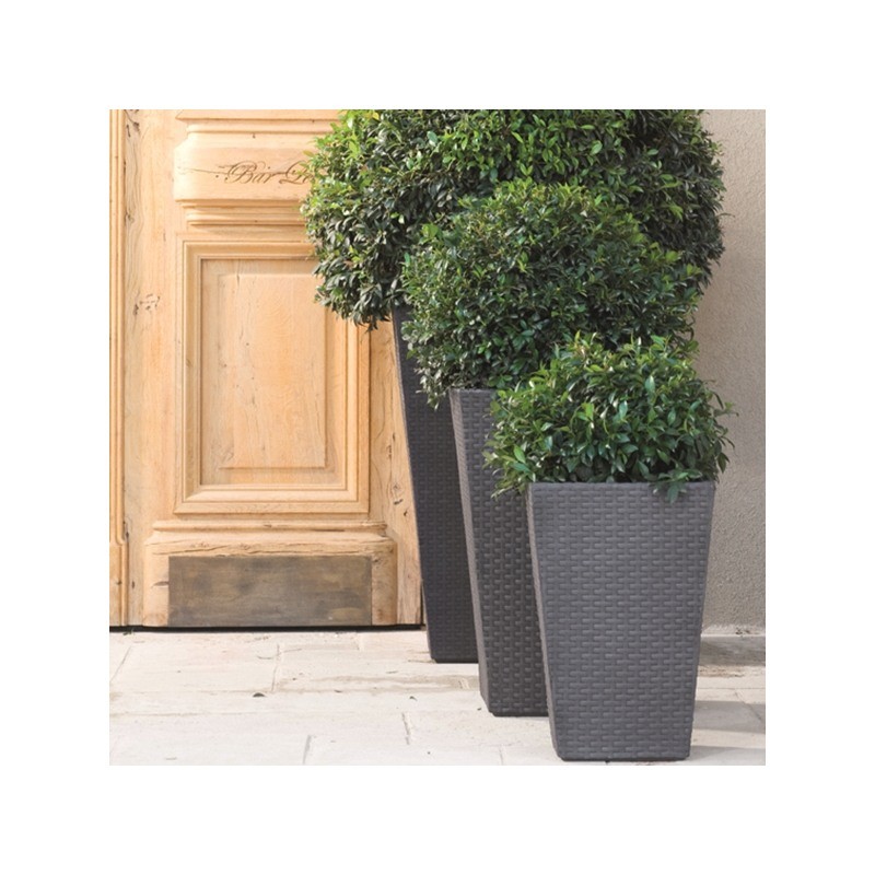 17192302 KETER Ghiveci RATTAN L antracit, 144.8L