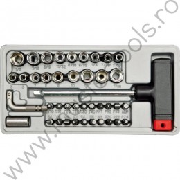 65150 VOREL Surubelnita tip T si 41 accesorii