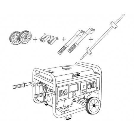 Kit de Roti pt. Generatoarele Konner Modelele KS-10000 cu bara de diam 32mm