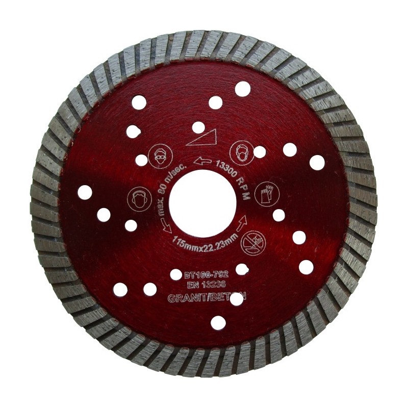 Disc DiamantatExpert pt. Granit & Piatra - Turbo 115x22.2 (mm) Super Premium