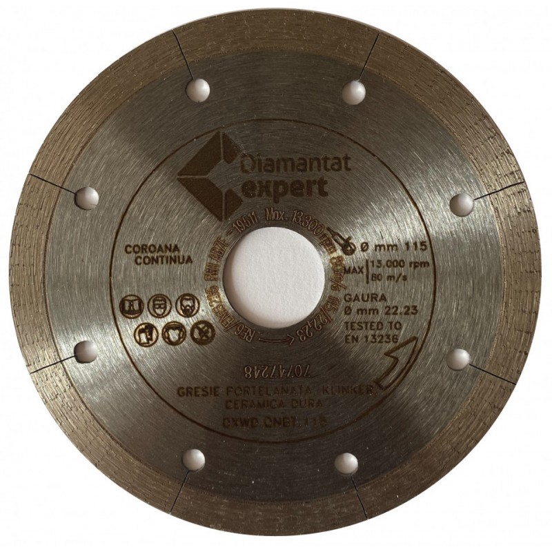 Disc DiamantatExpert pt. Portelan dur, ceramica dura - Ultra Long Life 125x22.2 (mm) Ultra Premium