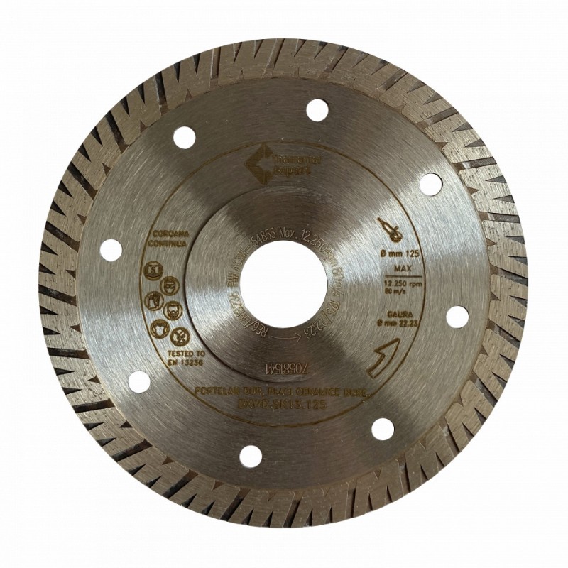 Disc DiamantatExpert pt. Portelan dur, Placi ceramice dure 125x22.2 (mm) Ultra Premium