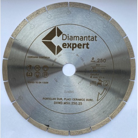Disc DiamantatExpert pt. Portelan dur, Placi ceramice dure 250x25.4 (mm) Ultra Premium