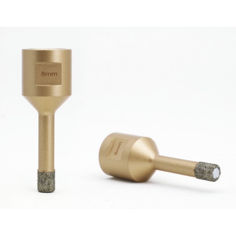 Carota diamantata pt. gresie portelanata & piatra - diam. 8mm -cu ceara- Premium