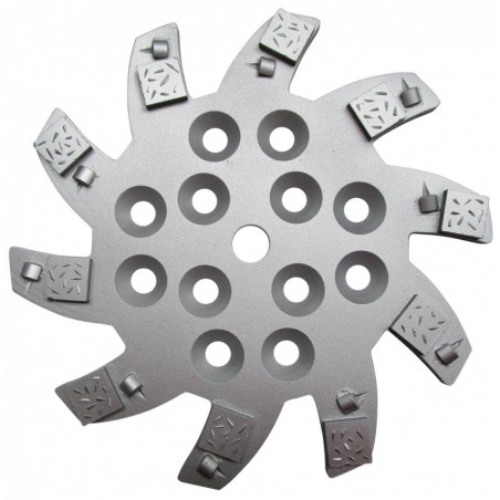 Disc stea cu segmenti diamantati pt. slefuire pardoseli - segment 10 buc DPC - 250 mm - prindere 19mm