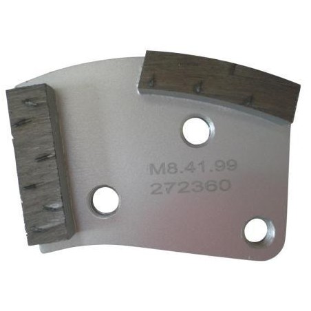 Placa cu segmenti diamantati pt. slefuire pardoseli - segment DPC dual - prindere M8