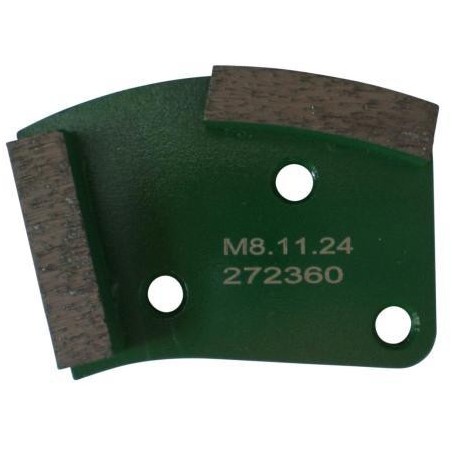 Placa cu segmenti diamantati pt. slefuire pardoseli - segment dur (verde) -  16 - prindere M8