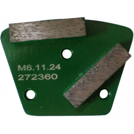 Placa cu segmenti diamantati pt. slefuire pardoseli - segment dur (verde) -  40 - prindere M6