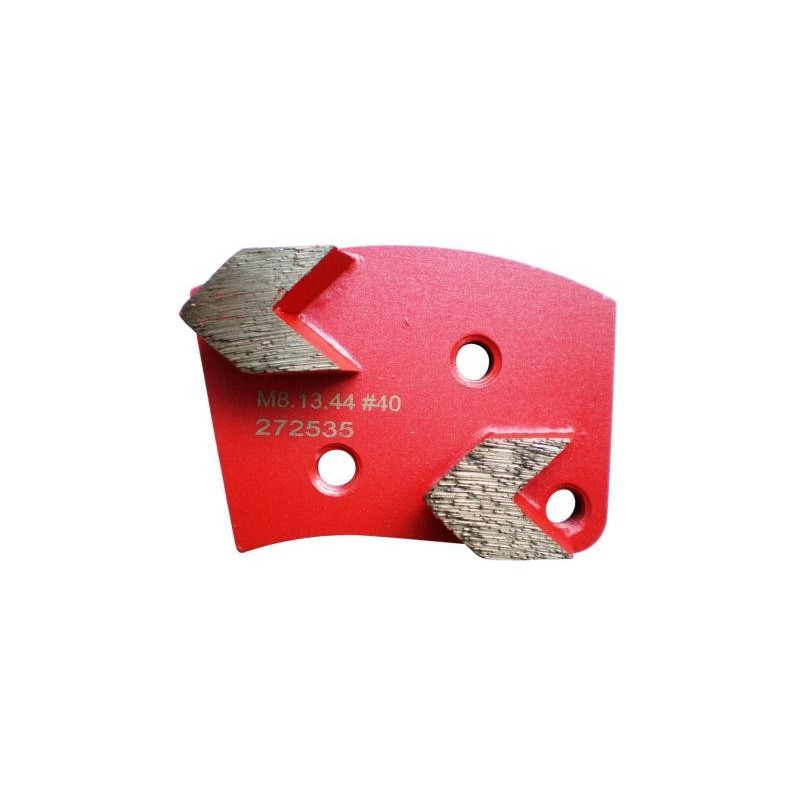 Placa cu segmenti diamantati pt. slefuire pardoseli - segment mediu (rosu) -  40 - prindere M8