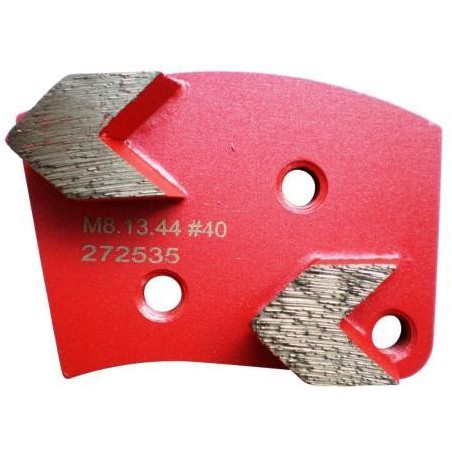 Placa cu segmenti diamantati pt. slefuire pardoseli - segment mediu (rosu) -  40 - prindere M8