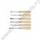 25700 VOREL Set 6 dalti curbate, maner lemn
