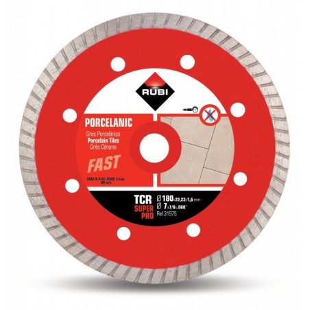 Disc diamantat pt. gresie portelanata 180mm, TCR 180 SuperPro