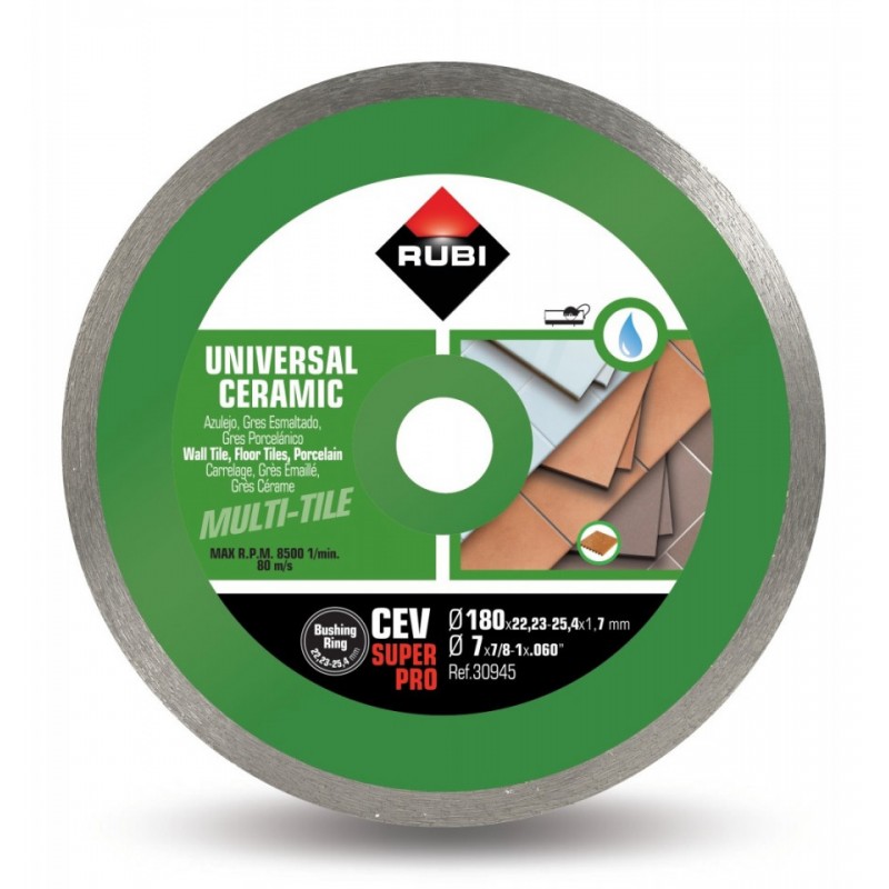Disc diamantat pt. gresie si faianta 180mm, CEV 180 SuperPro