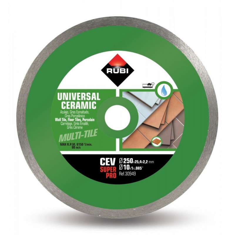 Disc diamantat pt. gresie si faianta 250mm, CEV 250 SuperPro