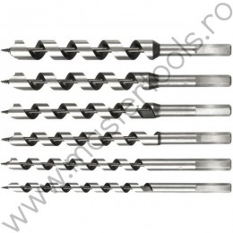 22465 VOREL Set 6 burghie elicoidale, lungime 230 mm, pentru lemn