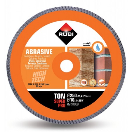 Disc diamantat pt. materiale abrazive 250mm, TON 250 SuperPro