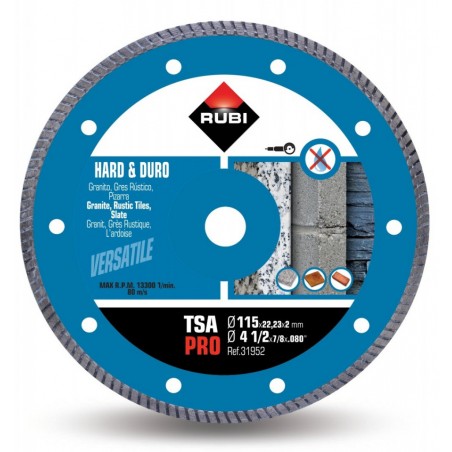 Disc diamantat pt. materiale foarte dure 115mm, TSA 115 Pro