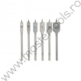 22500 VOREL Set 6 burghie plate, 10-25 mm, pentru lemn