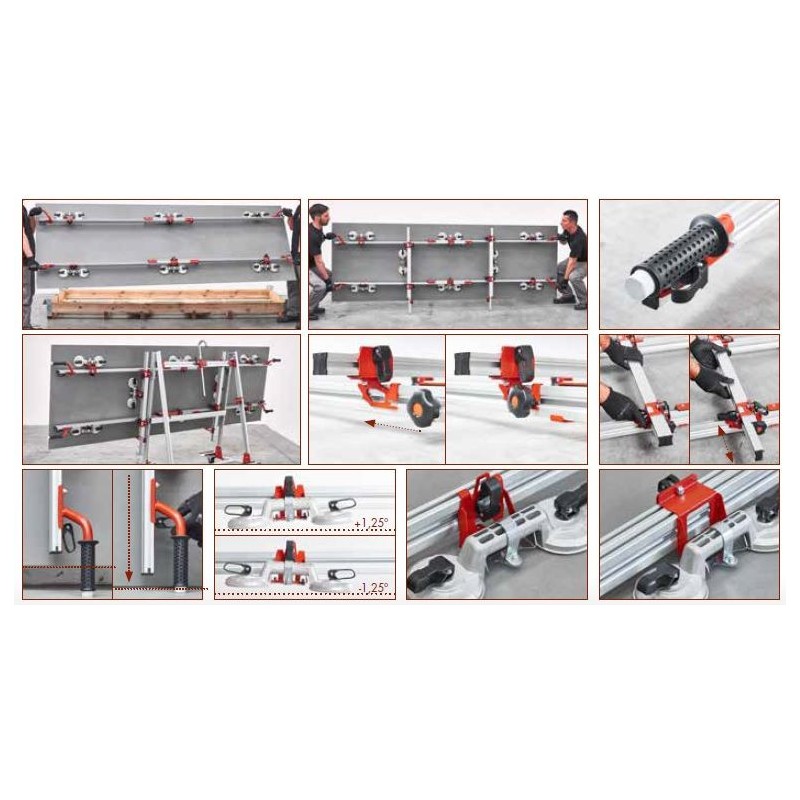 Sistem de transport pt. placi de dimensiuni mari, Easy-move MK IV - 8 ventuze duble, 320cm