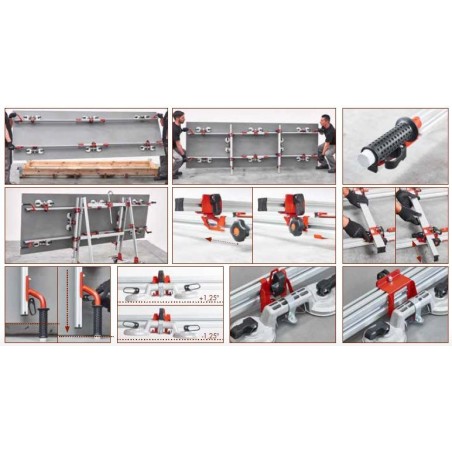 Sistem de transport pt. placi de dimensiuni mari, Easy-move MK IV - 8 ventuze duble, 320cm