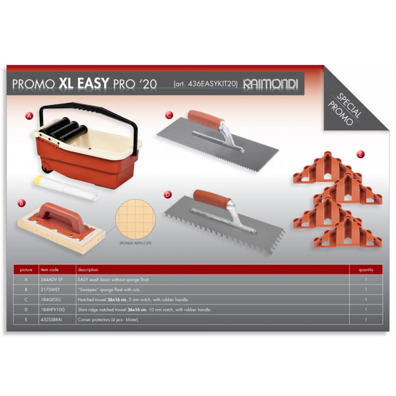 Kit Galeata Easy cu burete Sweepex si accesorii pt. curatat rosturi