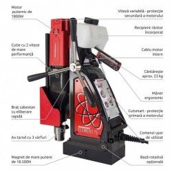 Masina de gaurit cu talpa magnetica 75mm, 1800W Rotabroach-Element-75