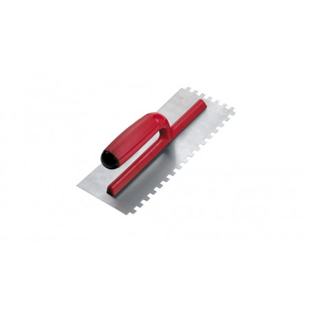 Gletiera dintata cu maner plastic 28cm, 12x12mm