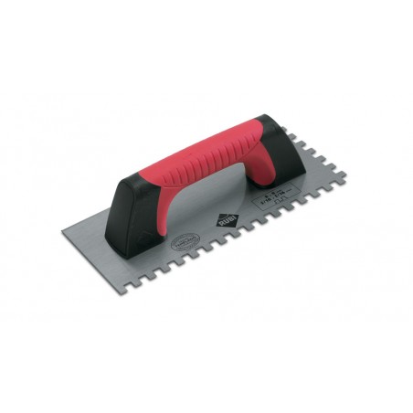 Gletiera dintata cu maner Rubiflex 28cm, 12x12mm