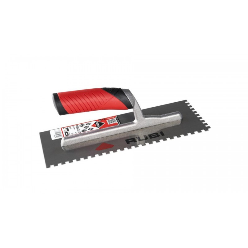 Gletiera dintata cu maner Rubiflex 28cm, 6x6mm
