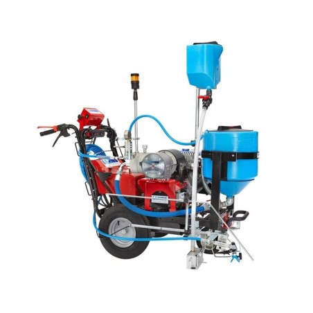 Echipament airless pentru trasat marcaje rutiere Giotto Plus (autopropulsat, 2 pistoale, Gravity 50lt) - Larius