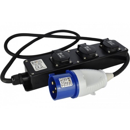 Prelungitor 230V Stecher Euro - 3x Priza Casnica - max 5000W