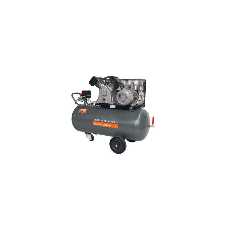 Compresor cu piston - Profesional 2,2kW, 420 L/min - Rezervor 100 Litri