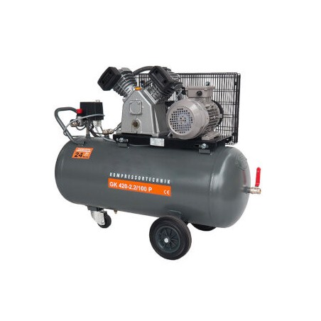 Compresor cu piston - Profesional 2,2kW, 420 L/min - Rezervor 100 Litri