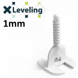 Distantiere autonivelare TWIST pt. gresie, faianta si placi - Rost de 1 mm - 100 buc
